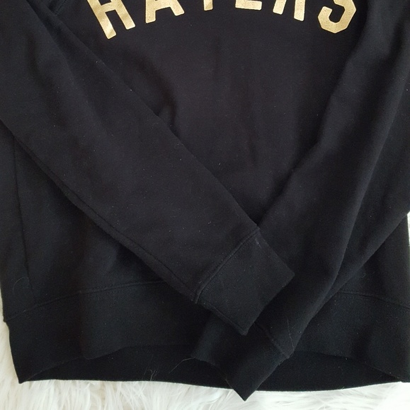 "Haters" Black and Gold Sweater - Picture 2 of 2